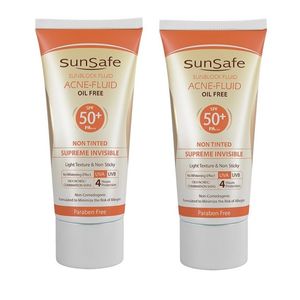 کرم ضد آفتاب سان سیف مدل acne fluid حجم 50 میلی لیتر مجموعه 2 عددی